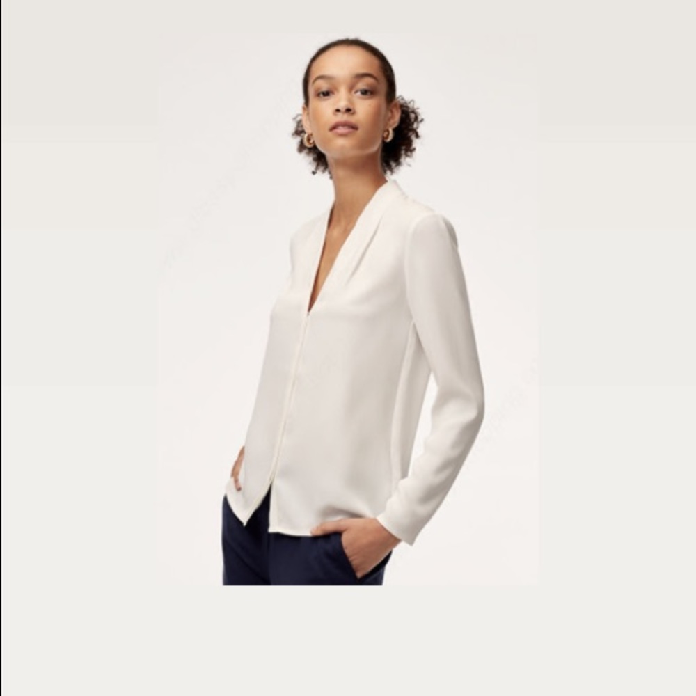 Aritzia Babaton Akira Blouse in Espace